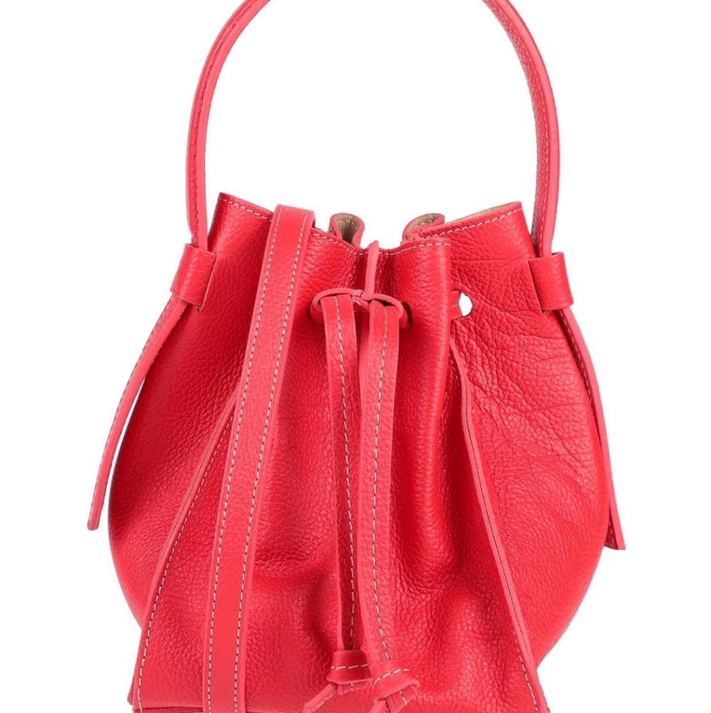 Leather Bucket Handbag